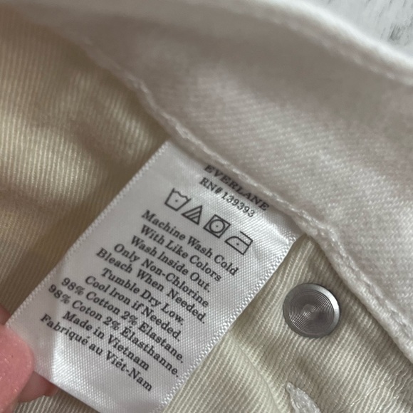 Everlane Cream Jeans Size 30 Ankle - Picture 4 of 5